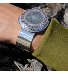 améthyste bracelet manchette