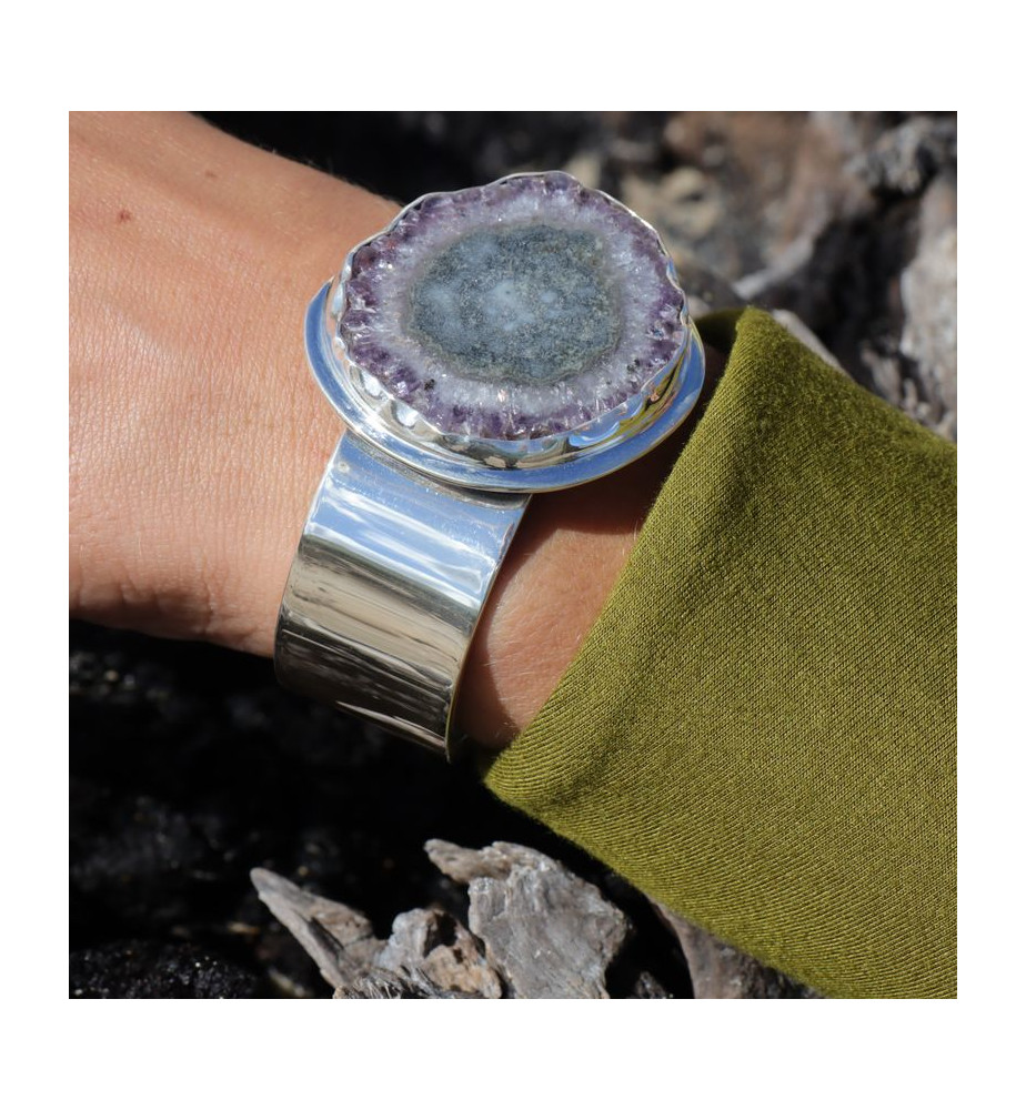 améthyste bracelet manchette
