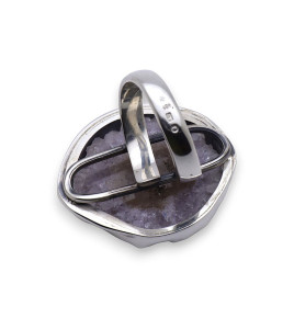 bague améthyste stalactite argent