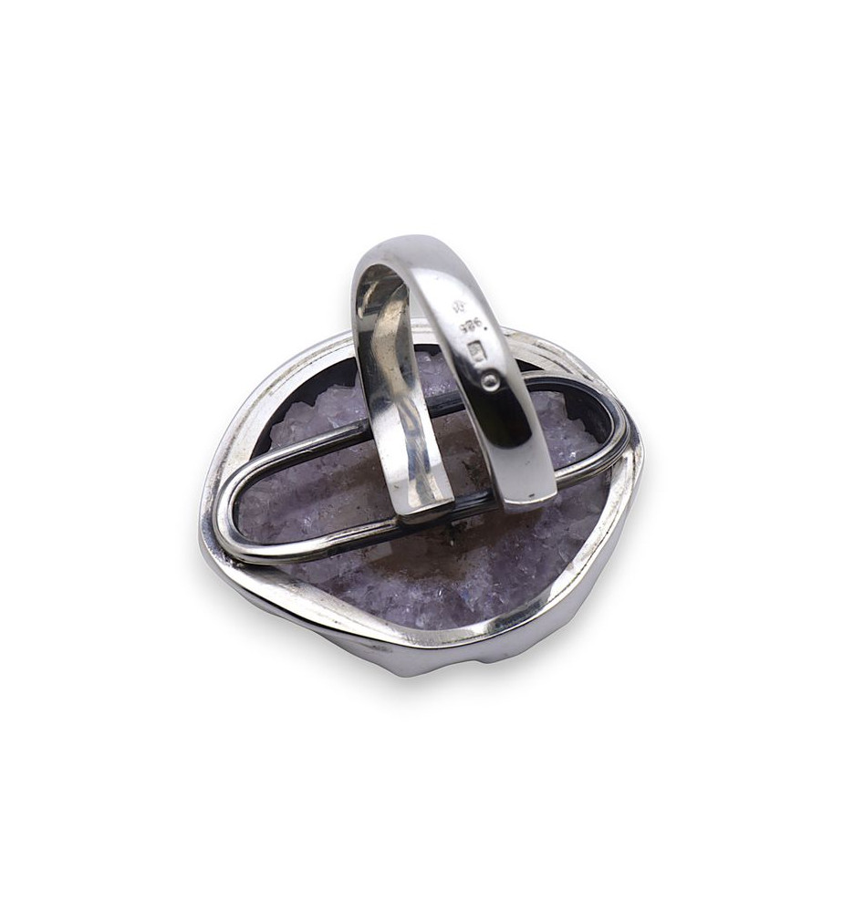 bague améthyste stalactite argent