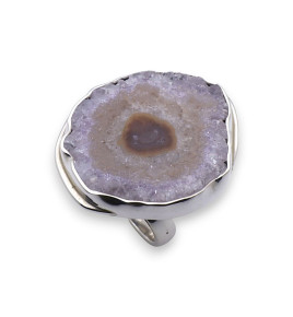 bague argent avec améthyste