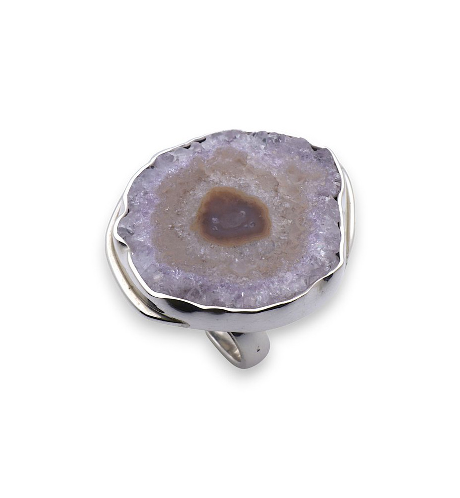 bague argent avec améthyste