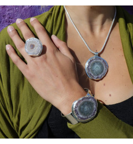 grosse bague argent améthyste