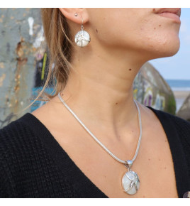 boucles d'oreilles nacre argent