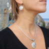 boucles d'oreilles nacre argent