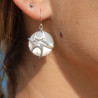 boucles d'oreilles argent nacre