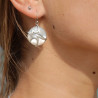 boucles d'oreilles argent nacre blanche