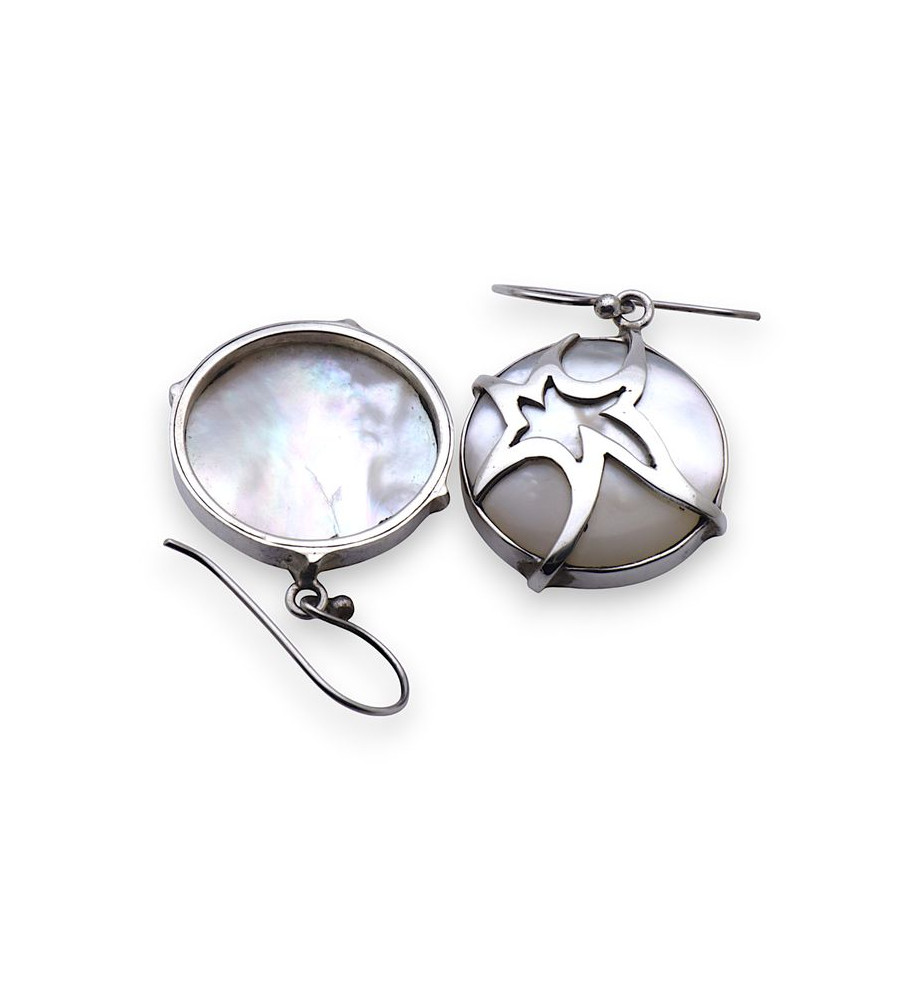 boucles d'oreilles nacre