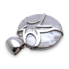 nacre blanche pendentif argent