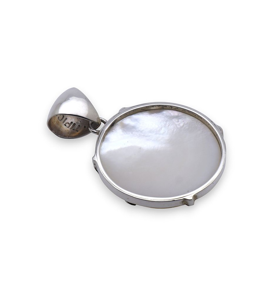 pendentif nacre argent