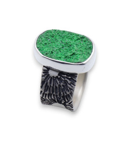 bague uvarovite argent