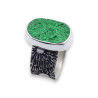 bague uvarovite argent