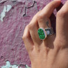 uvarovite bague argent