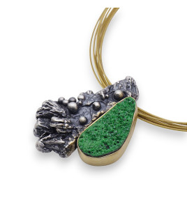 uvarovite pendentif femme argent