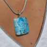 pendentif apatite bleue argent