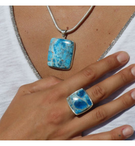 pendentif apatite bleue femme