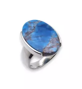bague apatite bleue