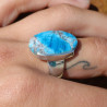 bague argent apatite