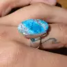 bague argent apatite