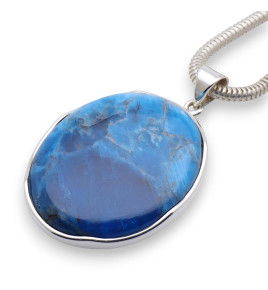 pendentif apatite bleue homme