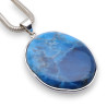 pendentif apatite bleue argent