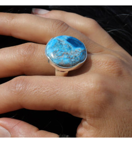 bague apatite bleue