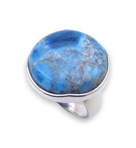 bague argent apatite
