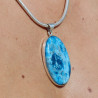 pendentif apatite bleue argent