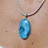 pendentif argent apatite bleue