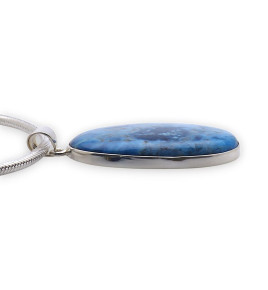 apatite bleue pendentif argent
