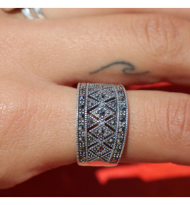 bague argent marcassite
