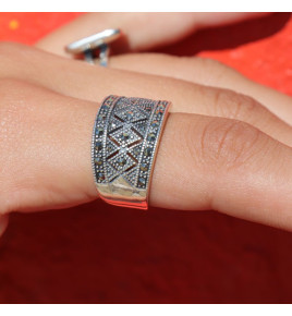 bague argent marcassite