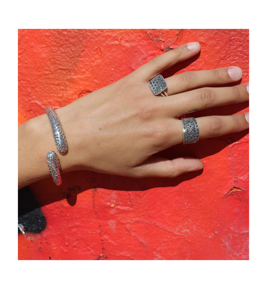 bague argent marcassite femme