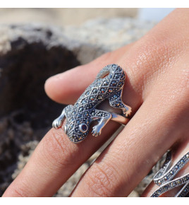 bague argent marcassite