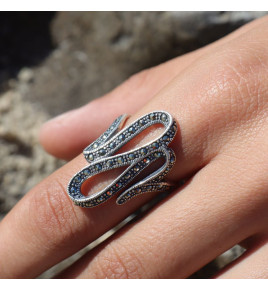 bague argent marcassite