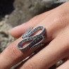 bague argent marcassite