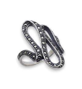 bague argent marcassite femme