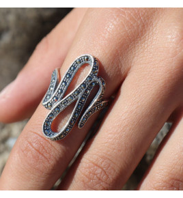 bague argent marcassite femme