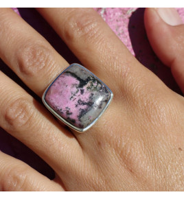 bague cobaltocalcite argent