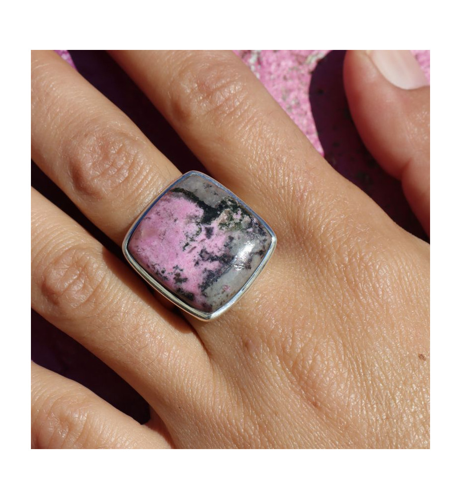 bague cobaltocalcite argent