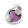 bague argent pierre rose