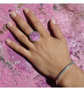 bague cobaltocalcite argent
