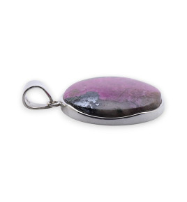 pendentif argent 925 cobalto-calcite