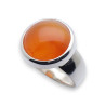 bague argent et cornaline
