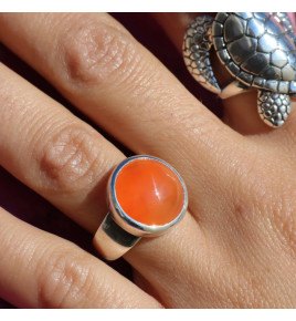 bague argent cornaline femme