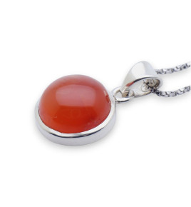 pendentif cornaline argent