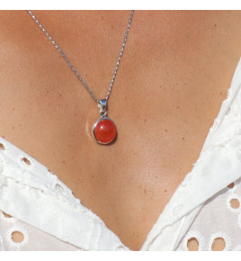 pierre cornaline pendentif
