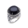 bague marcassite et onyx