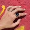 bague onyx noir femme
