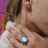 bague argent nacre de créateur